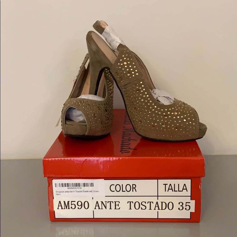 Andrés Machado Slingback Peep-toe Heel